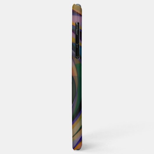 Retro Futuristic Radial Swirve Waves Art Muster Case-Mate iPhone Hülle (Hinten/Links)