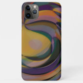 Retro Futuristic Radial Swirve Waves Art Muster Case-Mate iPhone Hülle (Rückseite)