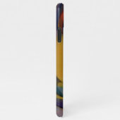 Retro Futuristic Radial Swirve Waves Art Muster iPhone Hülle (Rechte Seite)