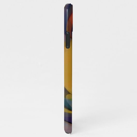 Retro Futuristic Radial Swirve Waves Art Muster iPhone Hülle (Rechte Seite)