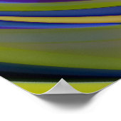 Retro Futuristic Radial Swirve Waves Art Muster Poster (Ecke)