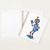 Retro Futuristic Robot Character Waving Planer (Anzeige)