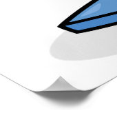 Retro Futuristic Robot Character Waving Poster (Ecke)