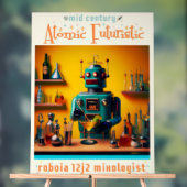 Retro Futuristic Robot ROBIA 12J2 Mixologe Acrylschild (Neutral)