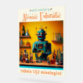 Retro Futuristic Robot ROBIA 12J2 Mixologe Acrylschild (Winkel)