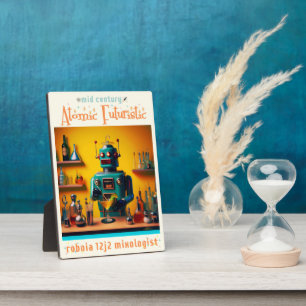 Retro Futuristic Robot ROBIA 12J2 Mixologe Fotoplatte