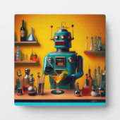 Retro Futuristic Robot ROBIA 12J2 Mixologe Fotoplatte (Vorderseite)