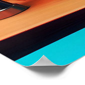 Retro Futuristic Robot ROBIA 12J2 Mixologe Poster (Ecke)