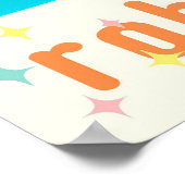 Retro Futuristic Robot ROBIA 12J2 Mixologe Poster (Ecke)