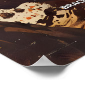 Retro-Futuristic Space Travel Art Print Alien Poster (Ecke)