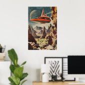Retro-Futuristic Space Travel Art Print Alien Poster (Heimbüro)