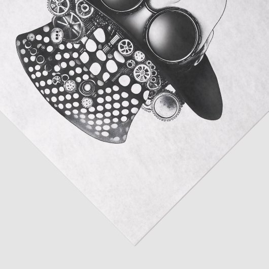 Retro Futuristic Steampunk Frau AC4 Decoupage Seidenpapier (Ausschnitt)