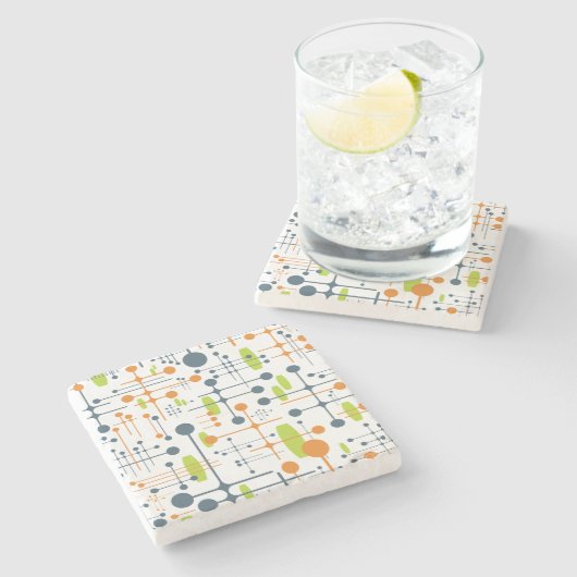 Retro Futuristic Steinuntersetzer (Seitenansicht)