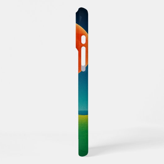 retro futuristic surreal planet iPhone hülle (Linke Seite)