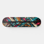 Retro-Futuristic Tech Street Art Skateboard 12 (Horizontal)