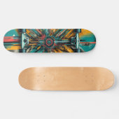 Retro-Futuristic Tech Street Art Skateboard 13 (Horizontal)