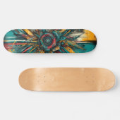 Retro-Futuristic Tech Street Art Skateboard 14 (Horizontal)