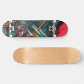 Retro-Futuristic Tech Street Art Skateboard 15 (Horizontal)