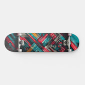 Retro-Futuristic Tech Street Art Skateboard 17 (Horizontal)