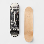Retro-Futuristic Tech Street Art Skateboard 18 (Vorderseite)