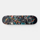 Retro-Futuristic Tech Street Art Skateboard 21 (Horizontal)