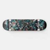 Retro-Futuristic Tech Street Art Skateboard 24 (Horizontal)