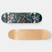 Retro-Futuristic Tech Street Art Skateboard 24 (Horizontal)