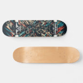 Retro-Futuristic Tech Street Art Skateboard 32 (Horizontal)