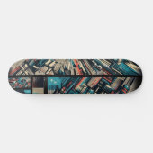 Retro-Futuristic Tech Street Art Skateboard 33 (Horizontal)