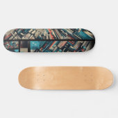 Retro-Futuristic Tech Street Art Skateboard 33 (Horizontal)