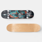 Retro-Futuristic Tech Street Art Skateboard 36 (Horizontal)