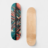 Retro-Futuristic Tech Street Art Skateboard 38 (Vorderseite)