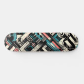 Retro-Futuristic Tech Street Art Skateboard 6 (Horizontal)