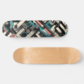 Retro-Futuristic Tech Street Art Skateboard 6 (Horizontal)