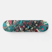 Retro-Futuristic Tech Street Art Skateboard 7 (Horizontal)