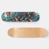 Retro-Futuristic Tech Street Art Skateboard 7 (Horizontal)