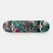 Retro-Futuristic Tech Street Art Skateboard 8 (Horizontal)