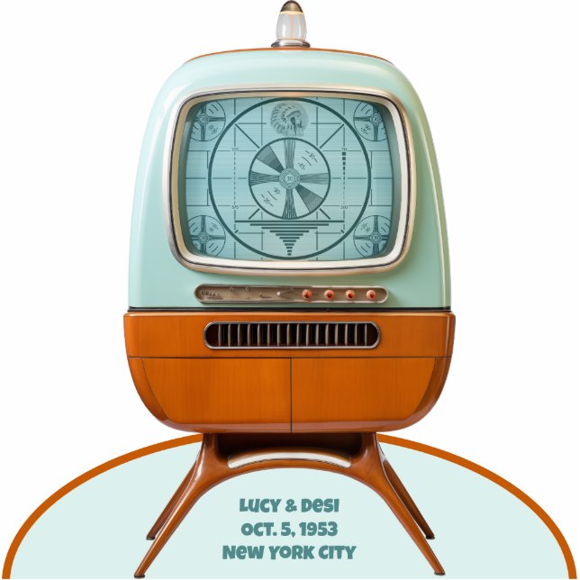 Retro-Futuristic TV Foto Frame Skulptur Freistehende Fotoskulptur (Vorne)