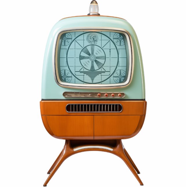 Retro-Futuristic TV Foto Sculpture Magnet Fotoskulptur Magnet (Vorne)