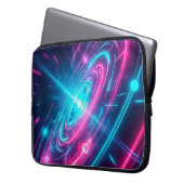 Retro Futuristic Vaporwave Space Portal Laptopschutzhülle (Vorderseite Links)