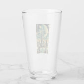 Retro-futuristische Alien-Stadt-Postkarten-Kunst Glas (Rückseite)