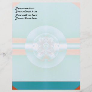Retro-futuristische Aqua-Korallen-Abstraktkunst Briefkopf