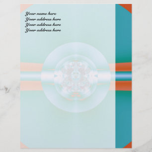 Retro-futuristische Aqua-Korallen-Abstraktkunst Briefkopf