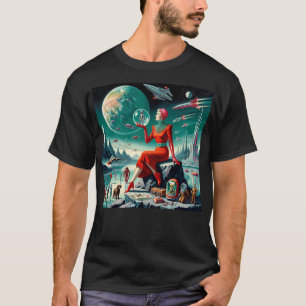 Retro-futuristische Illustration T-Shirt