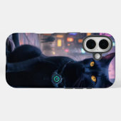 Retro futuristische Kitekatze Case-Mate iPhone Hülle (Rückseite (Horizontal))