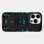 Retro-Futuristische PixelArt TechGear Case-Mate iPhone Hülle (Rückseite (Horizontal))