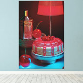 Retro-futuristische StretchCanvas Print Leinwanddruck (Insitu (Holzboden))