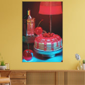 Retro-futuristische StretchCanvas Print Leinwanddruck (Insitu (Wohnzimmer))