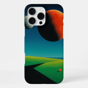 retro futuristische surrealistische Planet iPhone 16 Pro Max Hülle