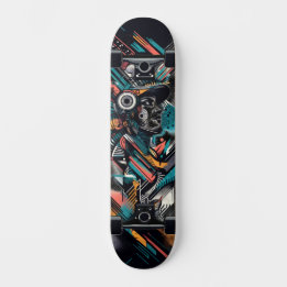 Retro-futuristische Tech-Street-Art-Skateboard 21 Skateboard